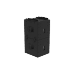 EM Acoustics - S-15 Compact Reflex Subwoofer black Two speakers stacked rear left