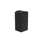 EM Acoustics - S-18 High Power Compact Reflex Subwoofer Black two speakers stached front right