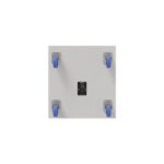 EM Acoustics - S-18 High Power Compact Reflex Subwoofer white rear with castors attached