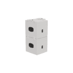 EM Acoustics - S-18 High Power Compact Reflex Subwoofer white rear right stack of two