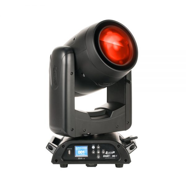 Elation - Dartz 360 Front right of fixture light on red