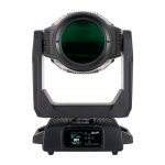 Elation - Proteus Maximus front face of fixture showing lens, display and on board control