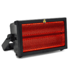 Martin - Atomic 3000 LED Strobe front left showing light on orange
