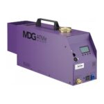 Rear left of MDG ATMe professional haze machine for creating long hanging haze