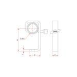 Doughty - Hook Clamp 50mm Medium Duty drawing dimensions