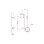 Doughty - Hook Clamp Double Ended 180 Twist technical drawing
