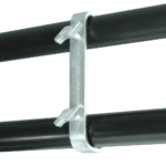 Doughty - Hook Clamp - Double Ended Parallel clampped to two pipes