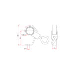 Doughty - Hook Clamp - Universal drawing of dimension truss protection version