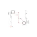 Doughty - Hook Clamp - Double Ended 90 Twist technical Drawing