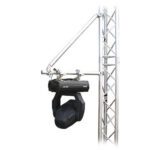 doughty boom arm brace attached to truss holding light