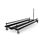 RATstands - Opera Stand Storage Trolley Front left with now stands swiveling castors