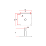 Doughty - Baby Pin Wall Plate 16mm G1405 dimensions drawing