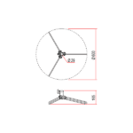 Doughty - Nipper Stand 29mm T54100 dimensions drawing