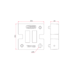 Doughty 12.6kg stage weight dimensions drawing