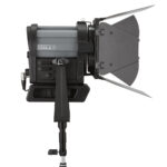 Litepanels - Sola 6+ Daylight Fresnel right side of fixture barndoor attached