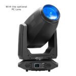 Elation - Artiste Rembrandt front right of moving head fixture with optional PC lens on blue