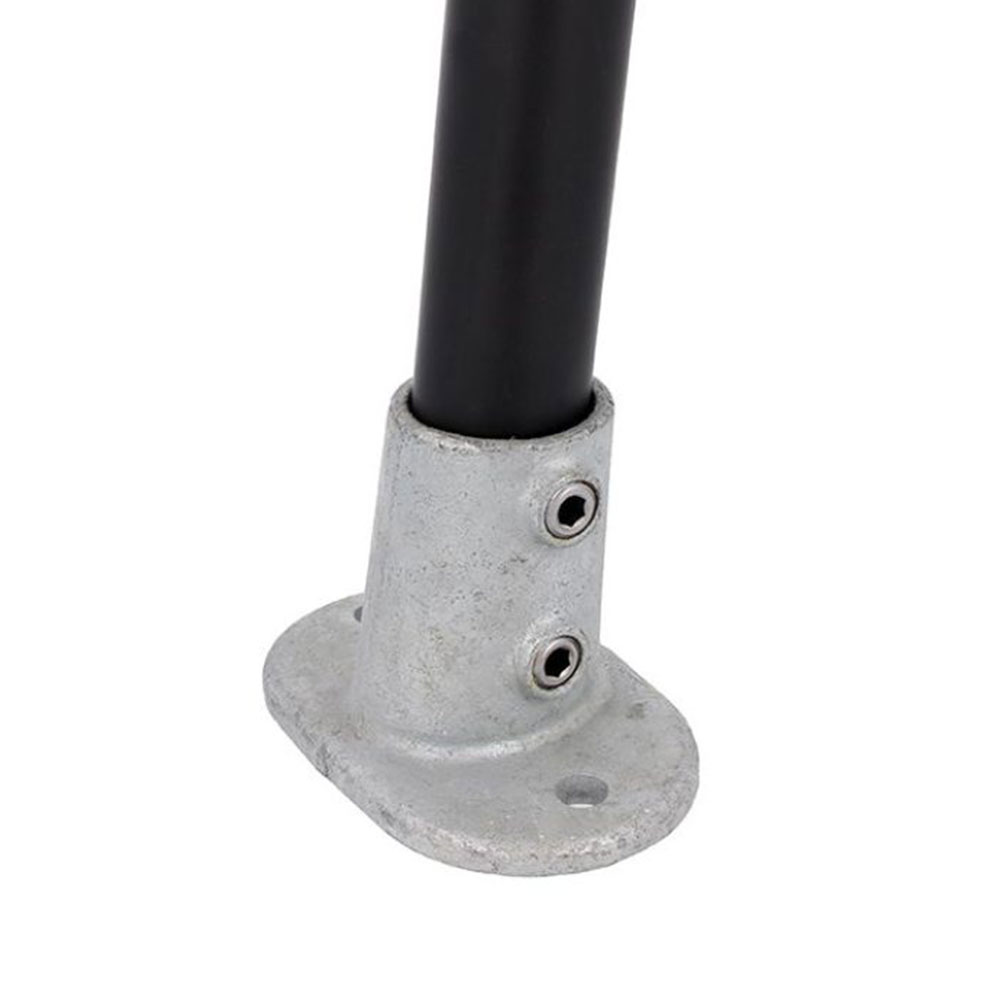 Doughty - Pipeclamp Angled Railing Base Flange 4-10 Degree T17622 In use