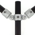 Doughty - Pipeclamp Double Swivel Combination T16700 Attached to pipe