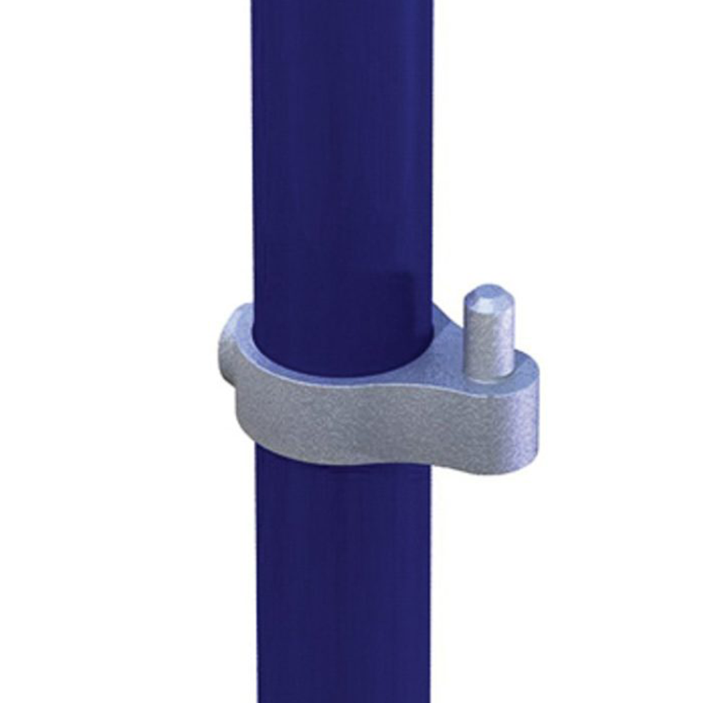 Doughty - Pipeclamp Gate Hinge T14000 Attached to pipe