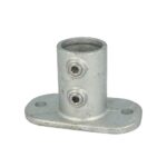 Doughty - Pipeclamp Railing Base Flange T13200 Silver