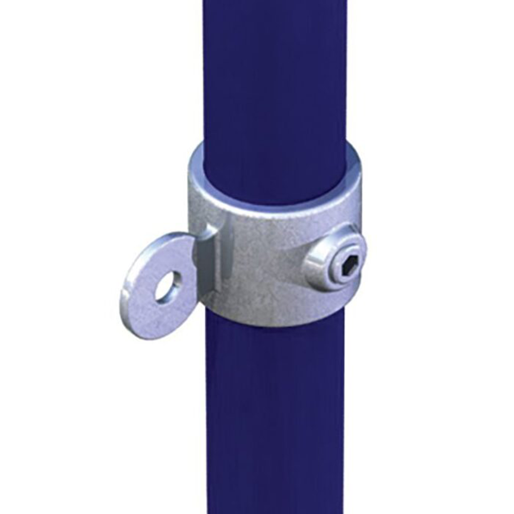 Doughty - Pipeclamp Swivel Male Section T17300M Attached to pipe