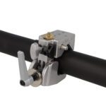 Doughty - Snap-In 1/4″ UNC Camera Spigot G1178 Clamp attached to pipe