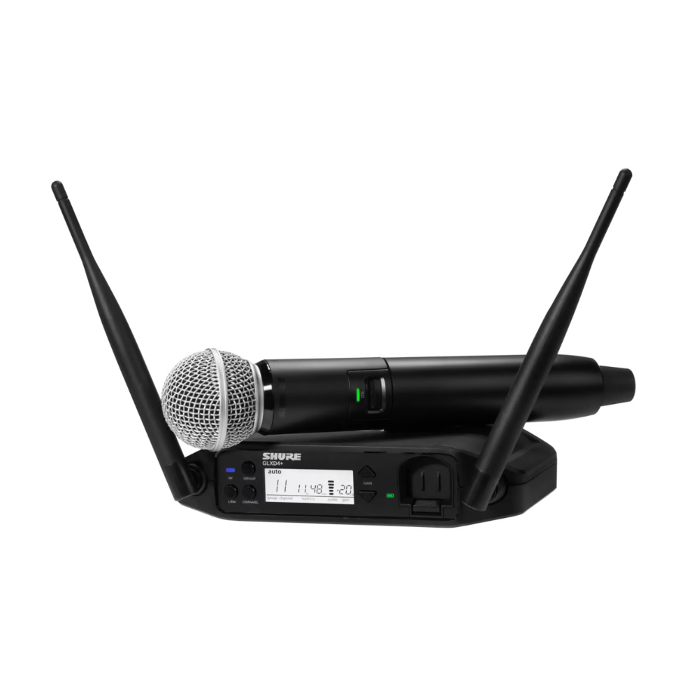 Shure_GLXD24-Plus-SM58_Reciver-and-Mic
