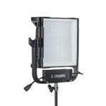 Litepanels - Gemini 1x1 Hard RGBWW LED Panel front right mounted on stand