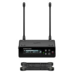 Sennheiser - EW-DP ME2 Set receiver front angled with mounting plate