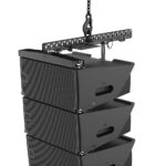 JBL - SRX906LA front left ofline array with speakers hanging from single chain