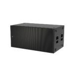 JBL - SRX928S Dual 18-inch Powered Subwoofer front left with grill