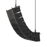 JBL - VTX A6 Sub-compact Dual 6.5-Inch Line Array Element angled hanging from chain