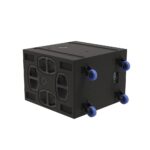 EM Acoustics - S-215 High power compact reflex subwoofer Black rear left showing castors