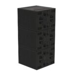 EM Acoustics - S-215 High power compact reflex subwoofer Black three stacked front left
