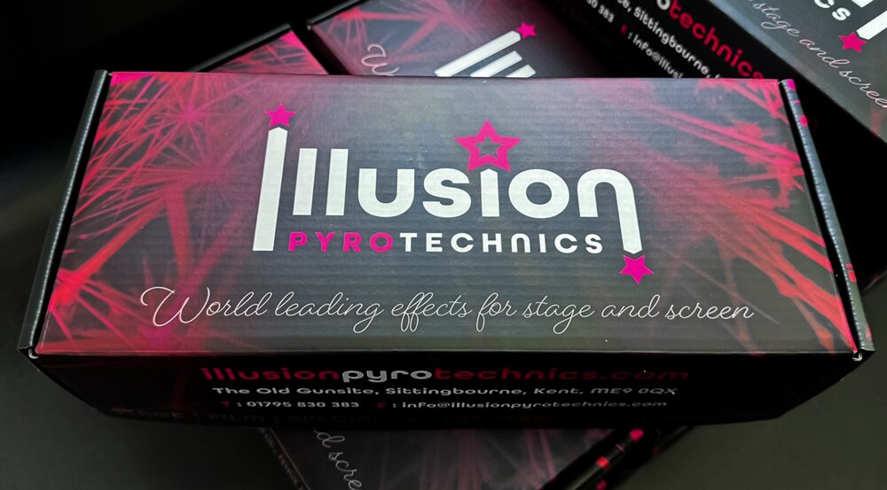 Illusion pyrotechnics finished product packed, in stock and ready to ship