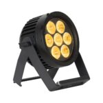Elation - SIX+ PAR S front right of fixture on split yoke stand yellow