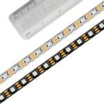 Enttec - 12V RGBW 60-LEDs/m pixel strip black and white side by side
