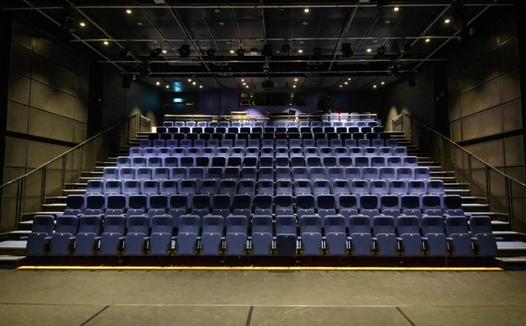 Birmingham Hippodrome’s Patrick Studio Empty theatre seats view from stage
