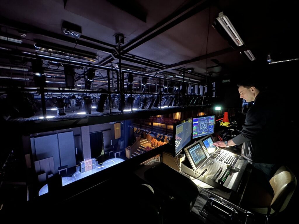 Antony Vine White Light Account handler on site assisting with set up