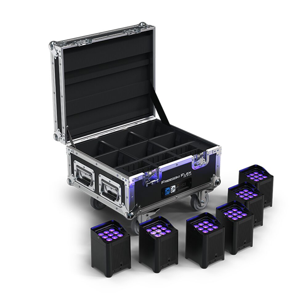 Chauvet-DJ-Freedom-Flex-H9-IP-X6-Case-Front-Right Chauvet DJ - Freedom Flex H9 IP X6 Front right case and fixtures