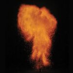 Le Maitre pyroflash gold star swirls of bright orange and gold small sparks