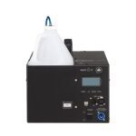 MDG eMega rear of professional fog machine showing display, controls and power and data inputs