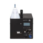Rear Of MDG eMIN professional fog machine power, display, controls and data in/out