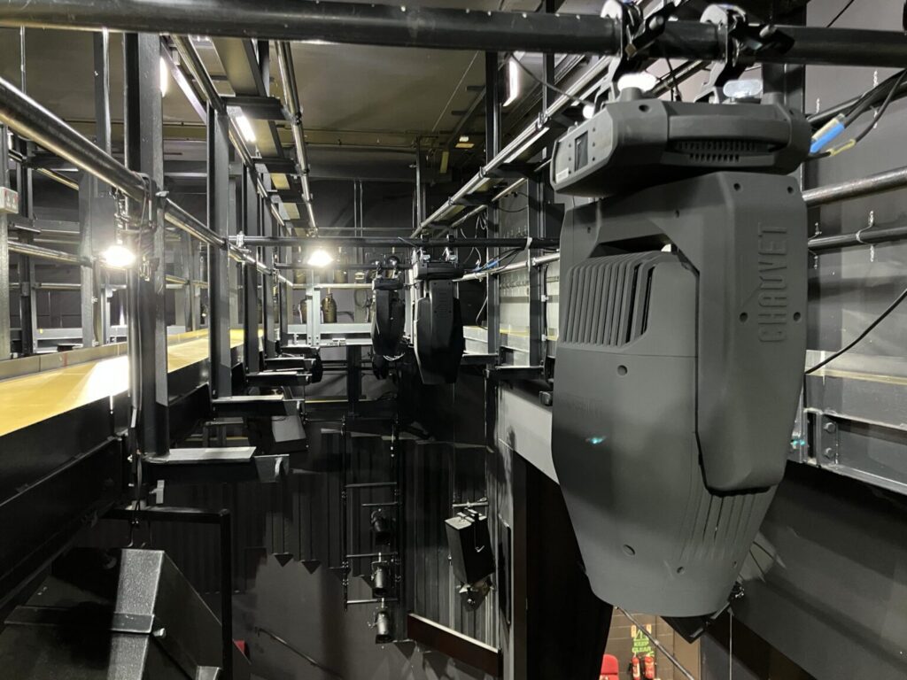 Close Up of Silens 1x at Hull Truck Theatre pictured from catwalk
